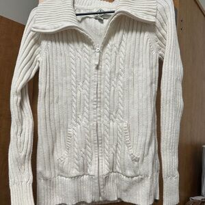 St. John’s Bay Women's White Cable Knit Sweater